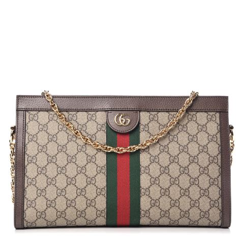 gucci gg supreme monogram web medium ophidia shoulder bag brown|gucci ophidia suede bag.